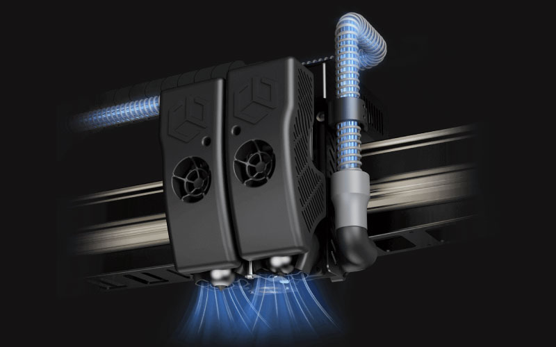 The D600 Pro3 HS delivers high-performance professional 3D printing with ultra-quiet medical-grade cooling, high-temperature sensor protection, and a real air cooling system that improves precision, prevents warping, and ensures flawless surface finishes.