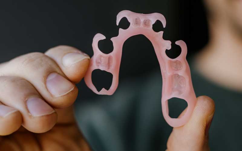 Parts printed with Denture Flex resin. Source: Detax