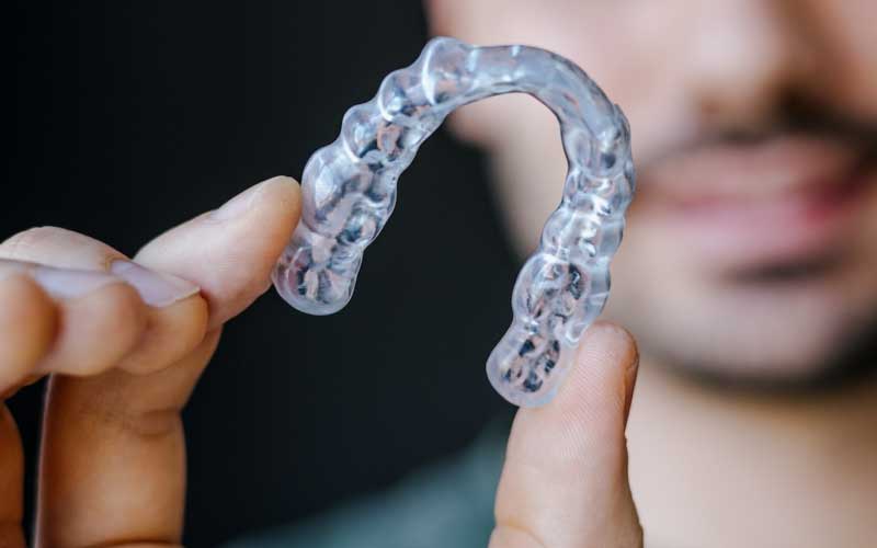 Tala impressa com a resina dental Freeprint Splintmaster Flex