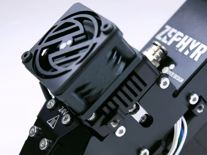 The heatsink of the Zephyr™ extruder