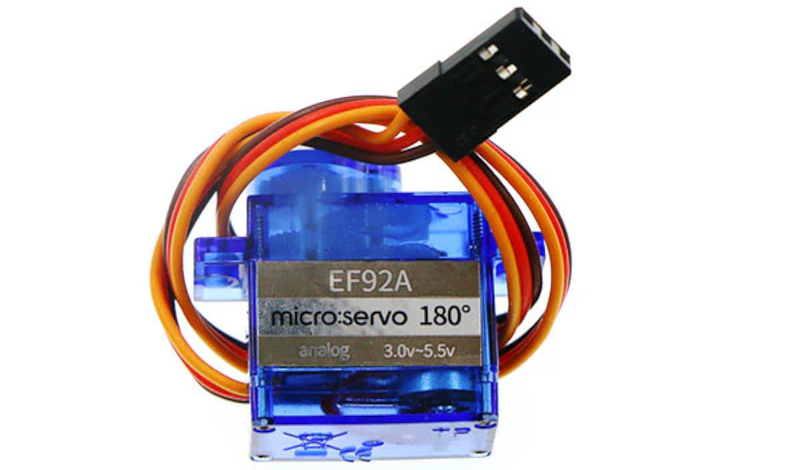 Microservo con una amplitud de giro de 180 grados