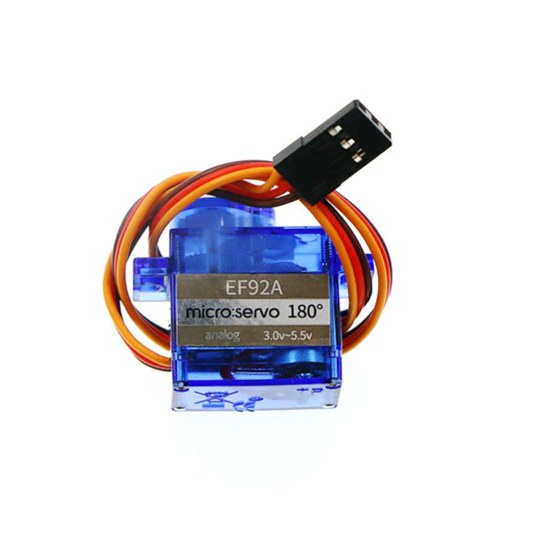 Microservo with 180-degree rotation range