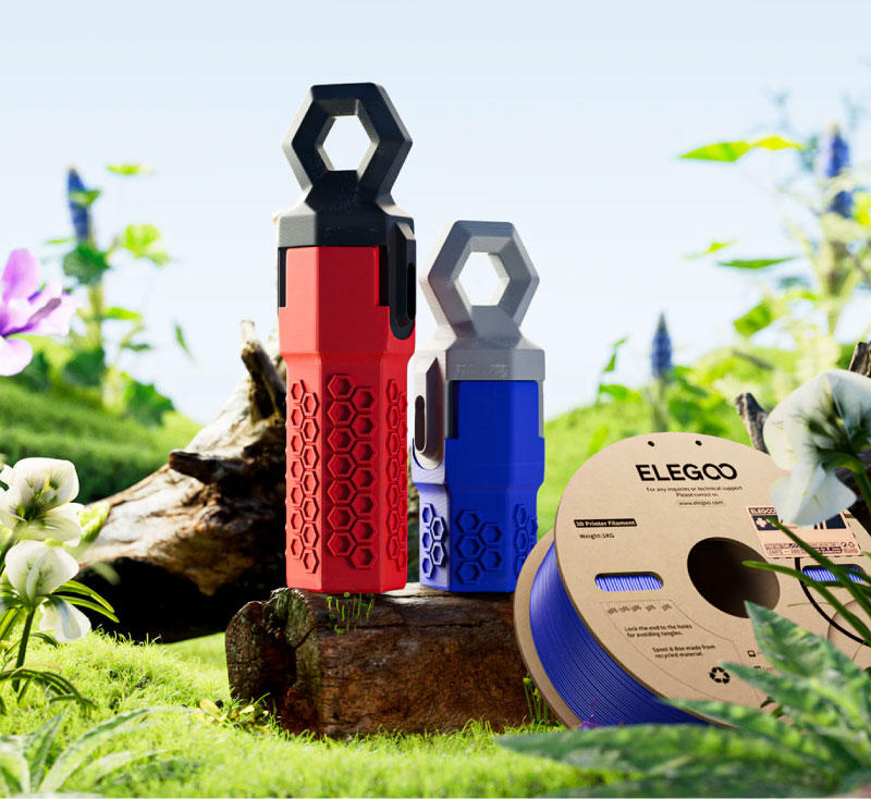 Piezas impresas con el filamento ELEGOO ABS. Fuente: ELEGOO