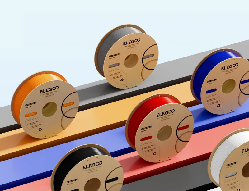 La gama de filamentos ABS de ELEGOO está disponible en una amplia gama de colores.