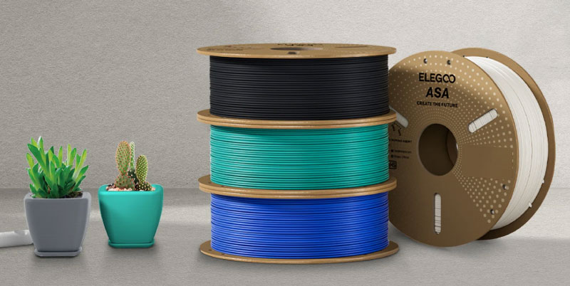 Filament ASA haute résistance aux rayons UV, idéal pour les pièces d'impression 3D destinées à un usage extérieur. Source : ELEGOO
