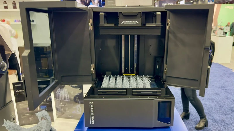 Side doors on the Elegoo Jupiter 2 3D printer. Source: Fabbaloo