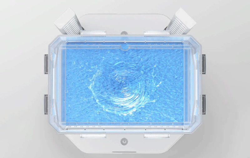Dank eines verbesserten POM-Lagers bietet die Mercury Plus V3.0 eine gleichmäßigere Rotation und intensivere Wasserbewegung – für eine effiziente Reinigung und vollständige Entfernung von Harzrückständen.