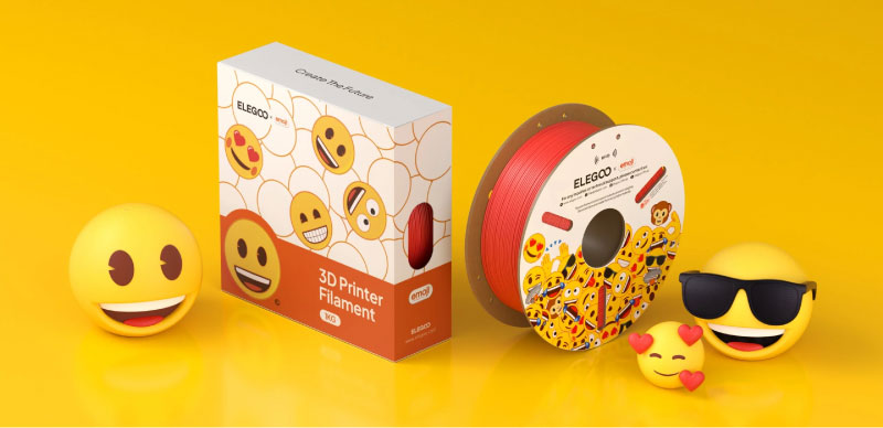 O PLA emoji apresenta um divertido design exclusivo