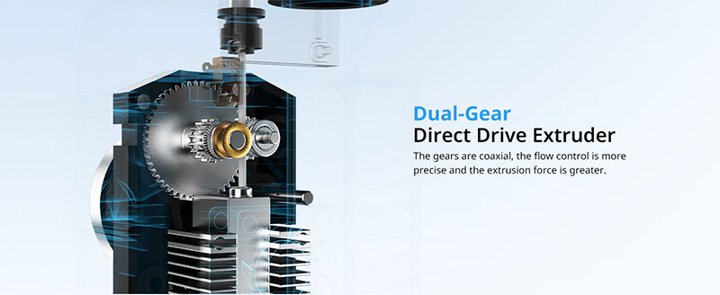 Dual extruder with a 78N force from the FLSUN T1 Pro printer