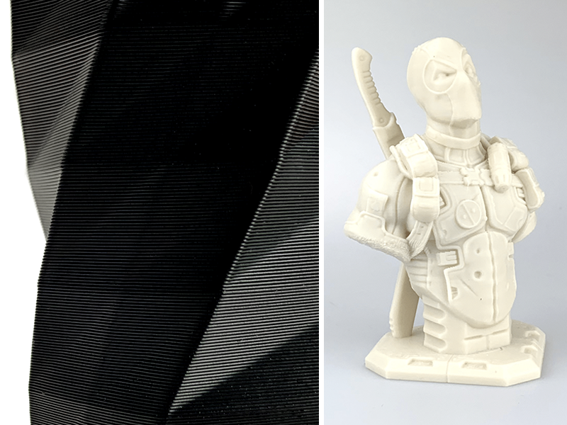 A qualidade superficial das peças impressas em 3D com o filamento Fiberlog ASA