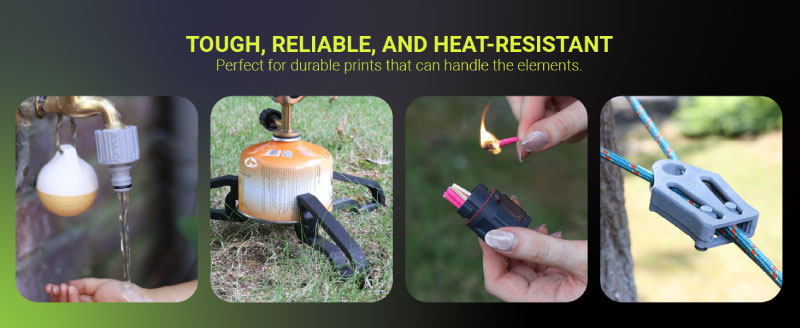Il filamento Fiberon ASA-CF08 è resistente all’acqua, al calore e alle condizioni più impegnative, perfetto per stampe 3D durevoli e affidabili in qualsiasi ambiente.