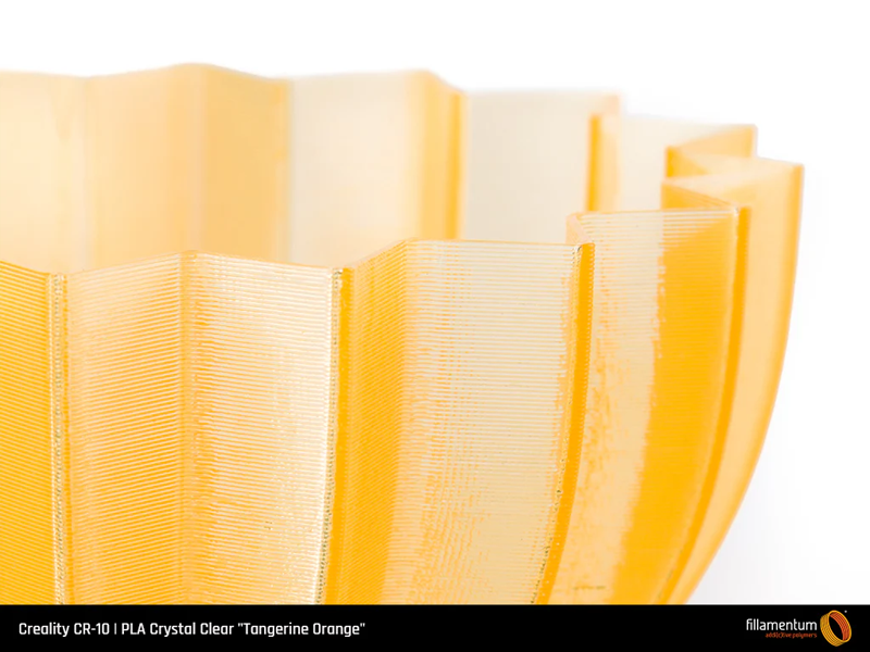 PLA Crystal Clear in Tangerine Orange