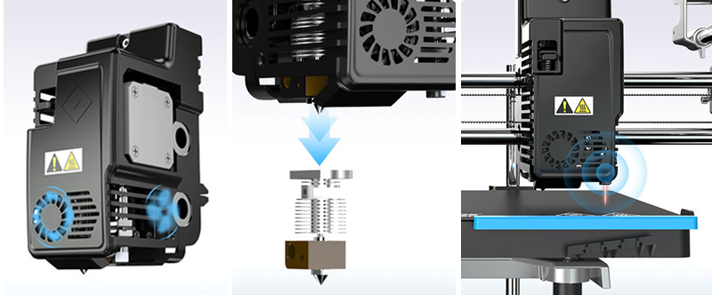 Il sistema di estrusione di Creator 3 Pro