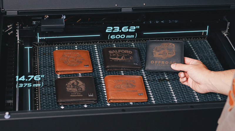 Beambox II wide 600 x 375 mm working area. Source: Flux