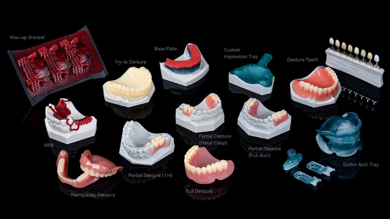 Removable prosthetics printed on the A2D HD