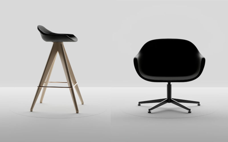 3D printed chairs with KCL Formi pellet.