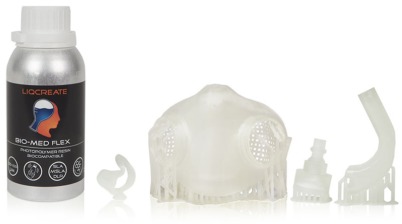 Parts printed with Liqcreate Bio-Med Flex that pass biocompatibility tests according to ISO 10993-5, 10993-10 and 10993-23 after proper processing.