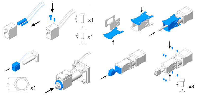 Instrucciones de montaje del hotend y disipador