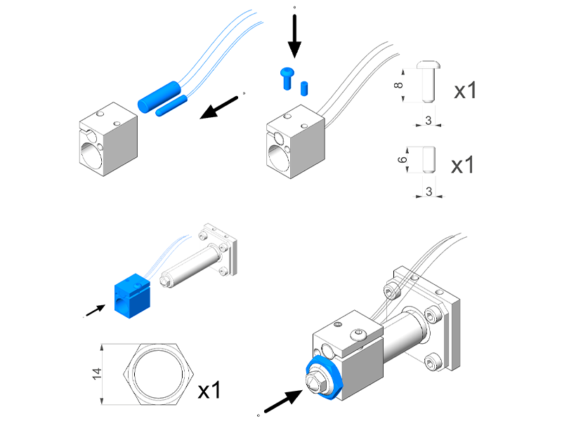 Istruzioni di montaggio dell'hotend