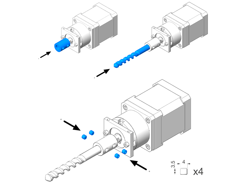 Montageanleitung für die Extruderschnecke
