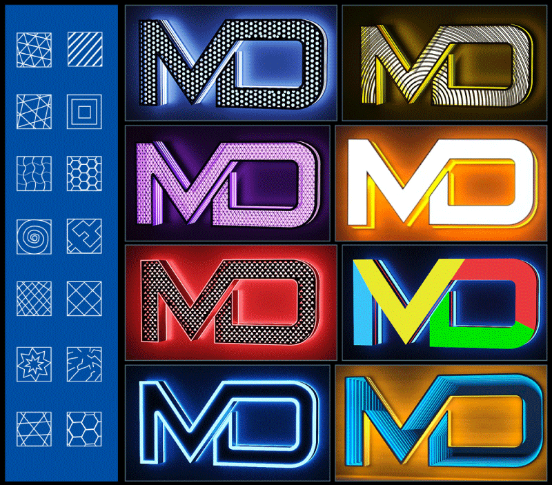 La AD-F4 permet de créer différents motifs en relief pour les lettres 3D. Source : Mingda