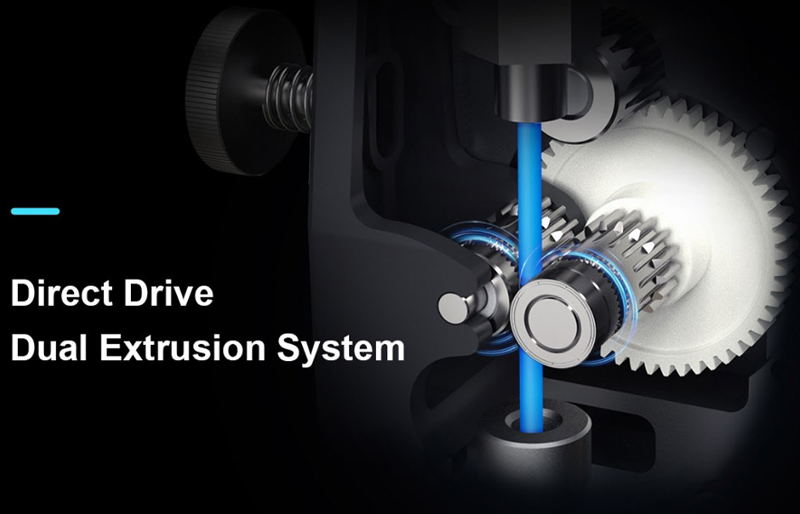 The extruder of the MD-1000D 3D printer can reach temperatures of up to 350 ºC