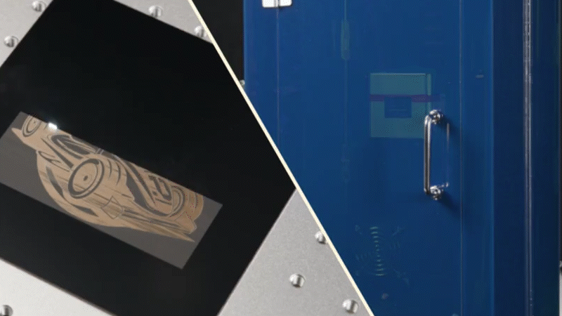 Le système de sécurité des graveurs OMTech coupe automatiquement le laser dès que la porte de la machine est ouverte.
