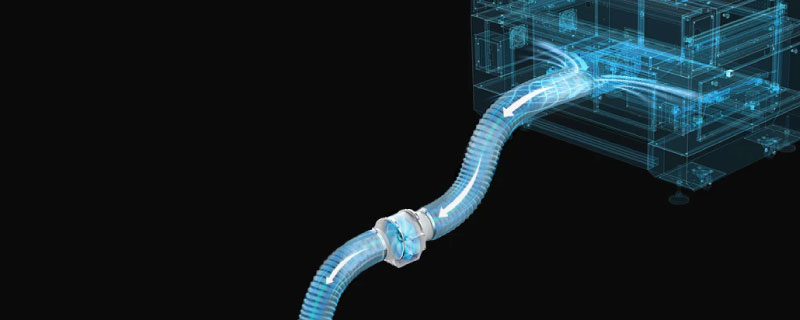 The fan with an airflow rate of 540 m³/h quickly removes smoke and dust.