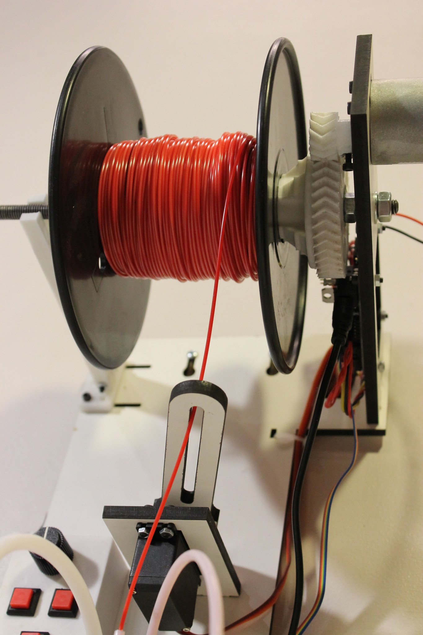 Guide detail in filawinder for winding 3D printer filament