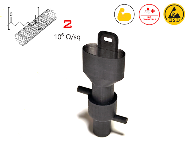 Parte stampata in 3D con la resina Nylon-like ESD