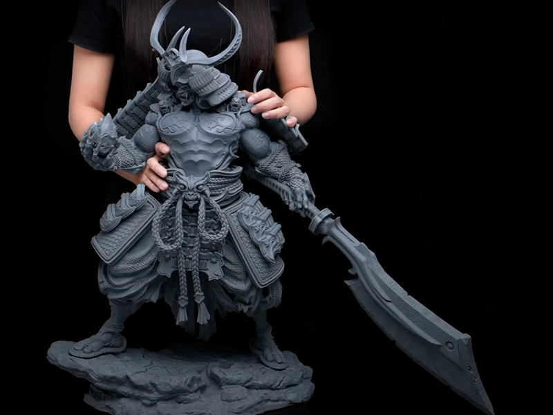 A large scale model 3D printed on the Sonic Mega 8K resin 3D printer