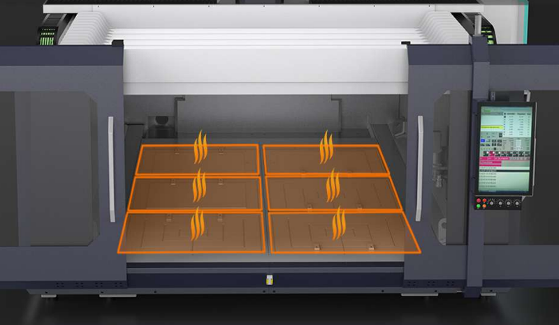 Le lit modulaire efficace permet de chauffer uniquement la zone utilisée