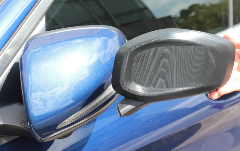 Functional prototype of a rearview mirror