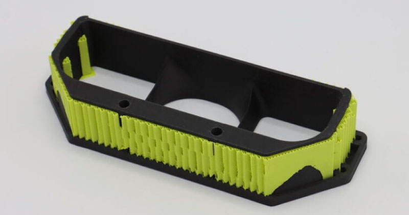 Detalhes de impressão do filamento de suporte para Nylon. Fonte: Polymaker