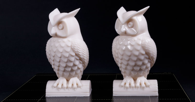 Il filamento ASA può essere levigato con vapori di acetone. Fonte: Prusa3D