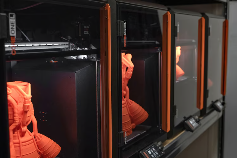 A print farm with Core One L printers