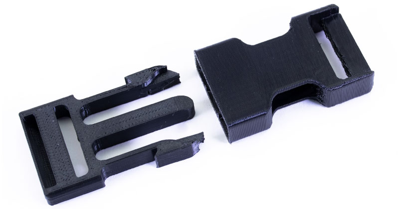 Pezzi stampati con filamento Prusament PC Blend. Fonte: Prusa3D