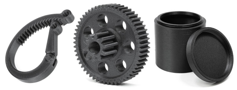 Piezas impresas con el filamento Prusament PETG CF