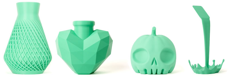 Pezzi stampati con il PETG Verde Pro