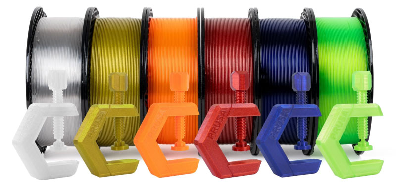 Gamma di colori trasparenti del filamento PETG