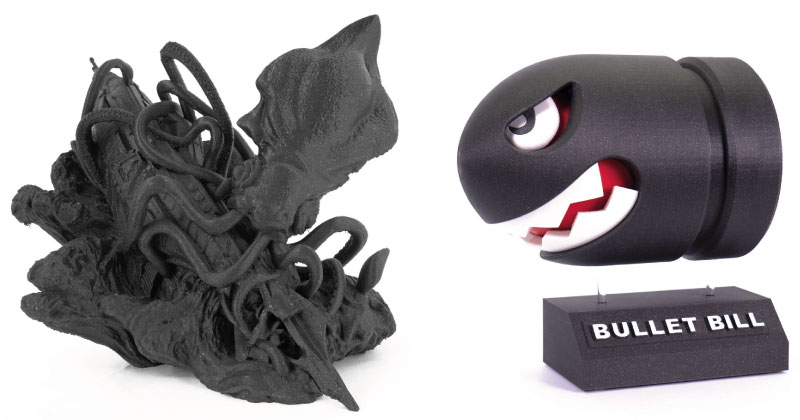 Parti stampate con il filamento Prusament PLA Galaxy Black