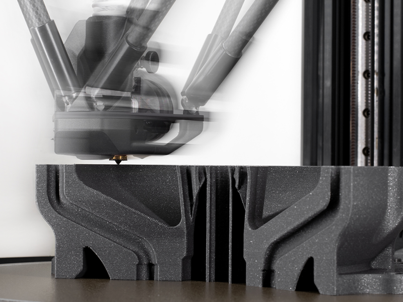 The Delta kinematics ensure optimal performance even at high printing speeds