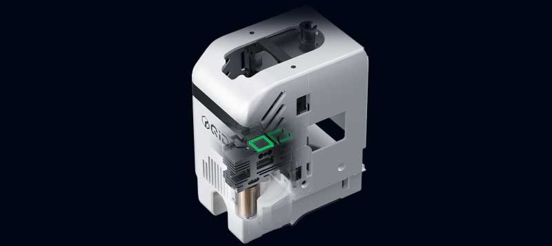 El nozzle de la QIDI Max4 incluye un sensor de nivelación y posicionamiento que garantiza un contacto real, sin desviaciones. Fuente: QIDI Tech