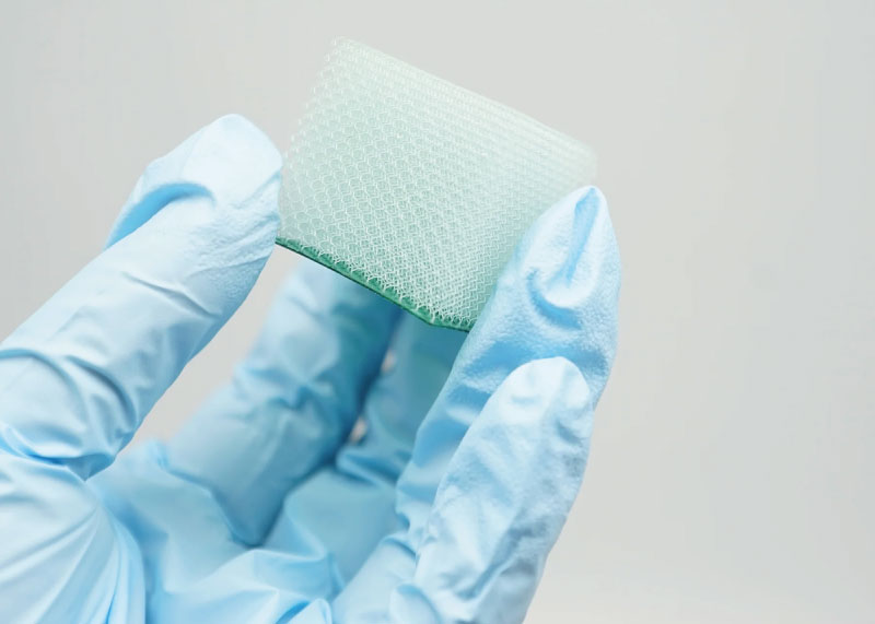 Impresión realizada con la resina dental C01 verde transparente