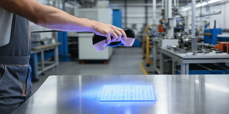 Lo scanner 3D MetroY Ultra mantiene la sua precisione grazie al sistema di calibrazione con piastra fotolitografica, garantendo prestazioni stabili e risultati altamente accurati in ogni processo di scansione.