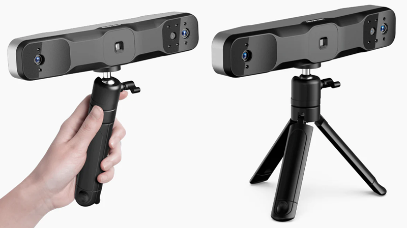 The Range 2 scanner can be used handheld or with the included tripod