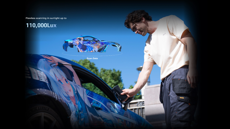 EINSTAR Rockit consente una scansione 3D precisa all’aperto con modalità IR VCSEL e Laser HD per ambienti molto luminosi.