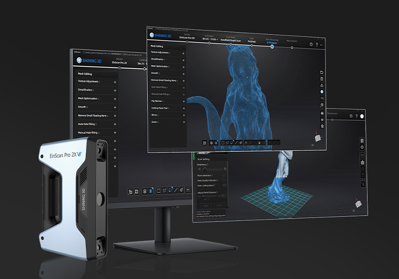 El escáner EinScan Pro 2X V2 viene con el potente software ExScan Pro