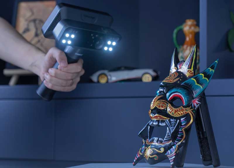 Farbtextur-Scan mit 5-MP-HD-Kamera für präzise Details und maximale Modelltreue.