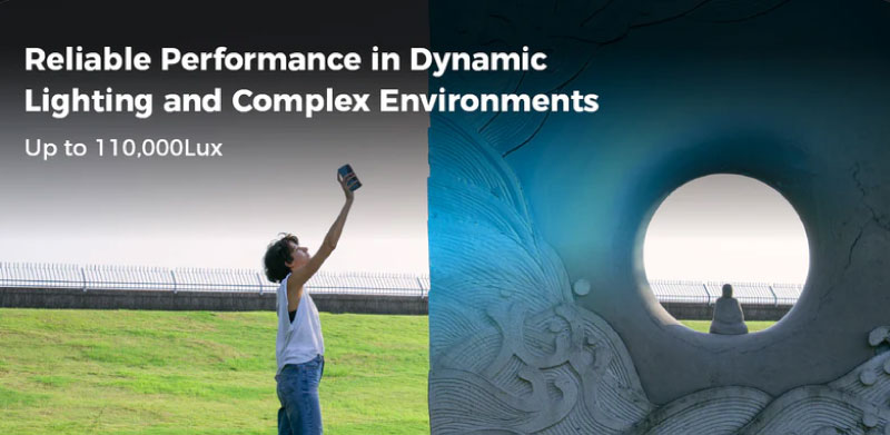 Lo scanner 3D EINSTAR 2 garantisce prestazioni affidabili in ambienti con illuminazione dinamica fino a 110.000 lux.